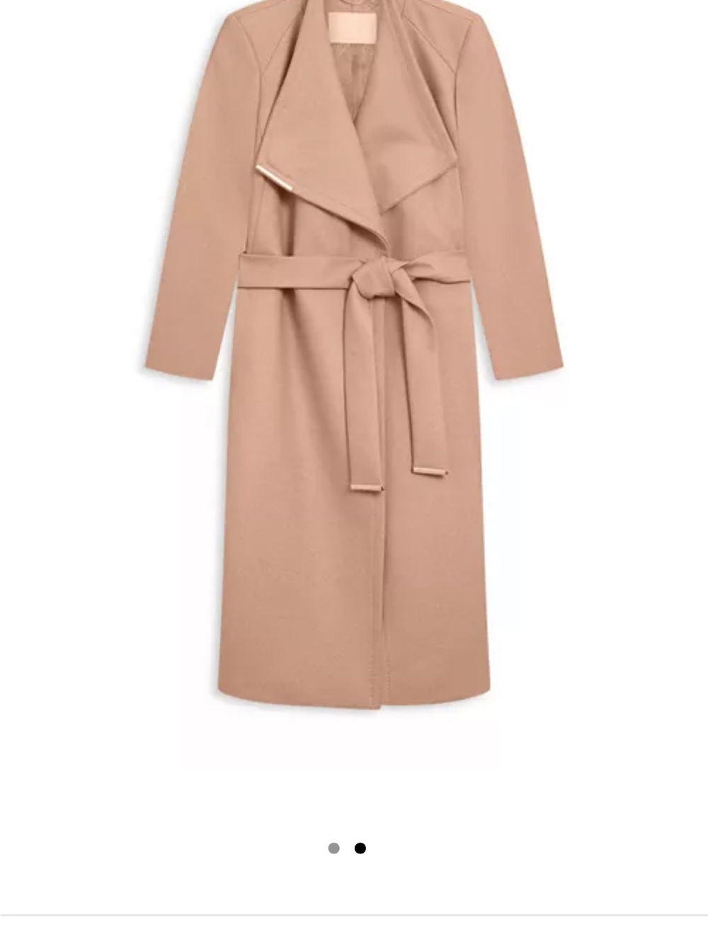 Ted Baker wool camel coat belt XS